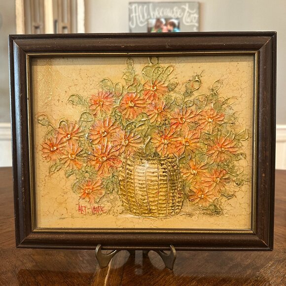 vintage signed Art Vance canvas painting - Picture 1 of 8